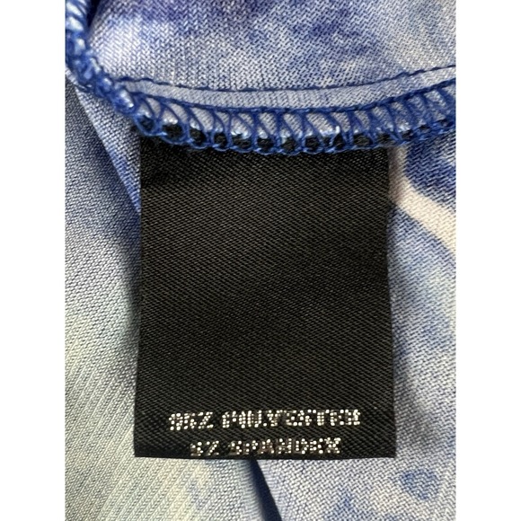 NEW Slim Factor by Investments Woman Blue Floral Print Tunic Top Plus Size 2X - Picture 9 of 10